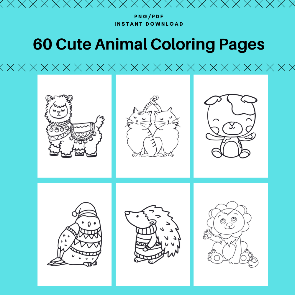 20 best Cute Animal Coloring Pages For Kids at Creationkite